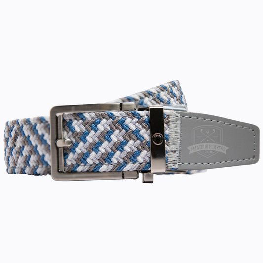 Nexbelt - Braided Tricolor Sky Golf Ratchet Belt