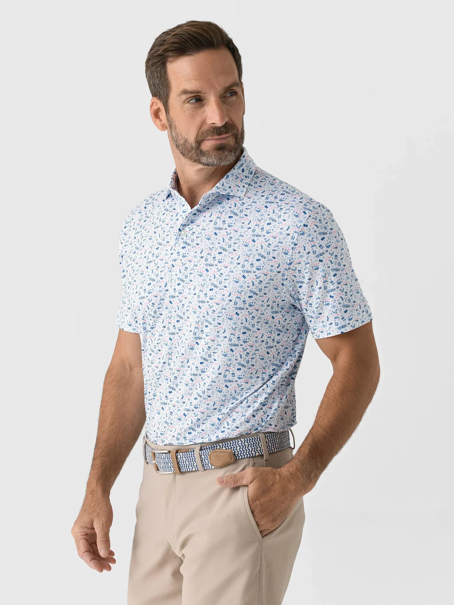 Johnnie-O Jo Merica Featherweight Performance Polo in Barracuda