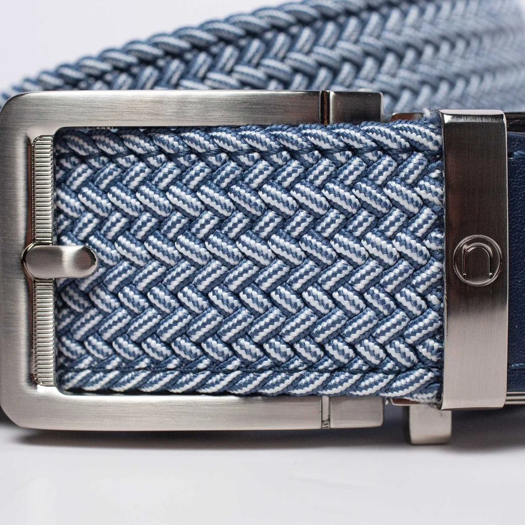 Nexbelt - Braided Navy and White Cord Golf Ratchet Belt - PCD4818
