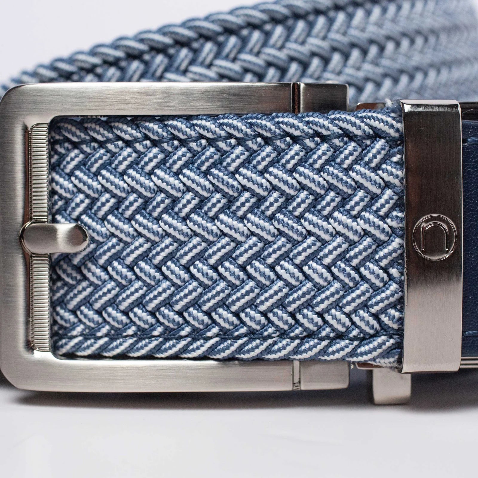 Nexbelt - Braided Navy and White Cord Golf Ratchet Belt - PCD4818