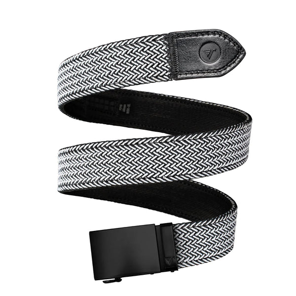 Mission Belt Men's 40mm SWAT Braided Elastic Black and White XL (up to 42")