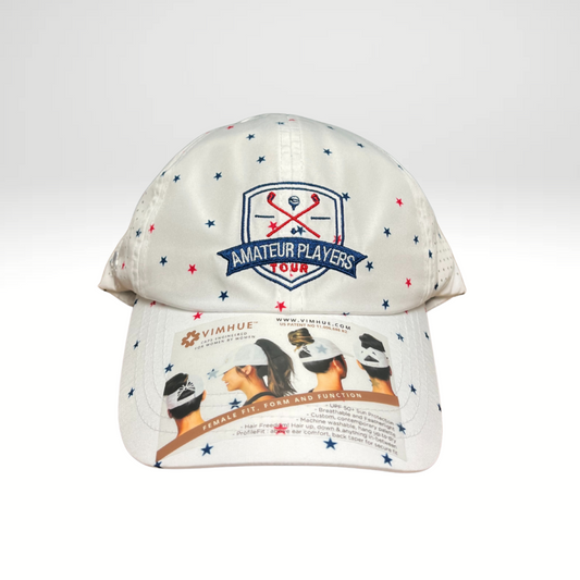 Ladies Red & Navy Stars Hat